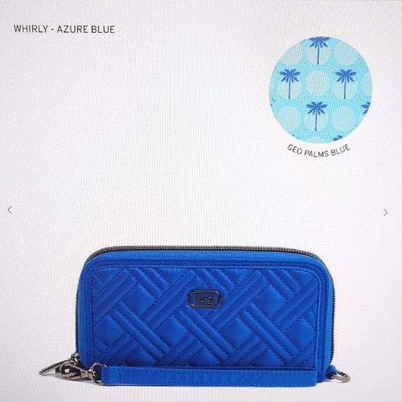Lug Whirly RFID Wristlet Wallet - Azure Blue - NEW - Picture 2 of 15